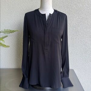 White House Black Market Black Blouse
